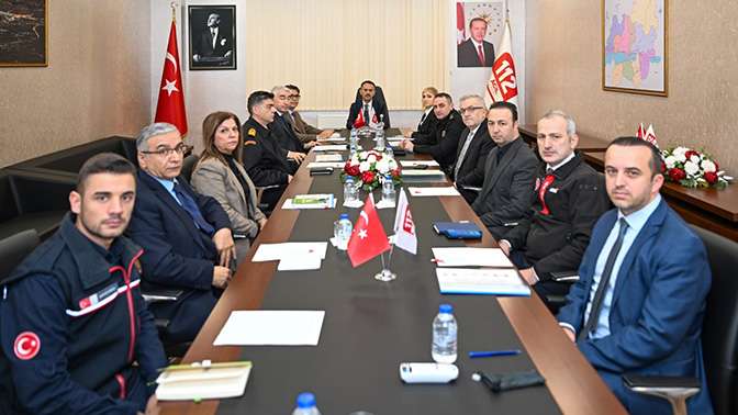 112 Acil Çağrı Hizmetleri İl Koordinasyon Komisyonu Toplantısı Vali Aktaş Başkanlığında yapıldı