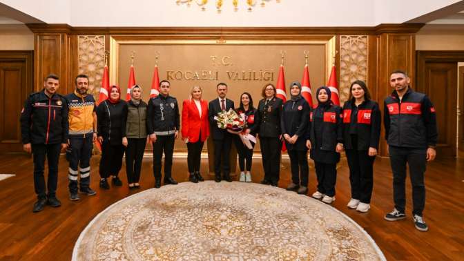 112 Acil Çağrı Müdürlüğünden Vali Aktaşa ziyaret