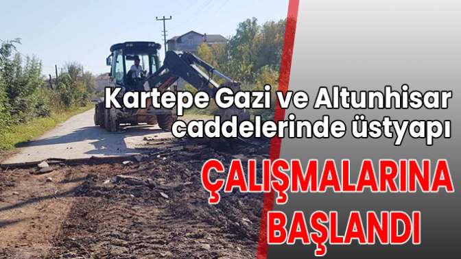 ASFALT ÖNCESİ KAZI VE REGLAJ ÇALIŞMALARI YAPILIYOR