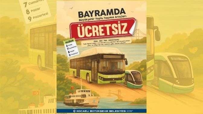 Bayram boyunca ulaşım ücretsiz