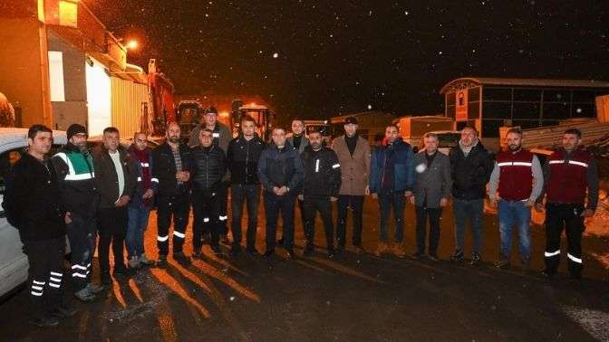 Derince’de kar yağışı sorunsuz atlatıldı