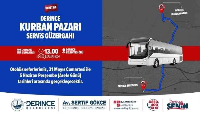 Derince’de Ücretsiz Kurban Pazarı Servisi
