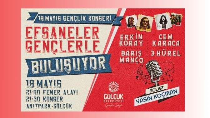 GÖLCÜK’TE 19 MAYIS COŞKUSU GENÇLİK KONSERİ İLE KATLANACAK