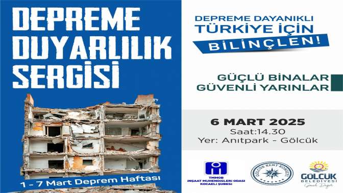 GÖLCÜKTEKİ BU SERGİ DEPREM DUYARLILIĞINI ARTTIRACAK
