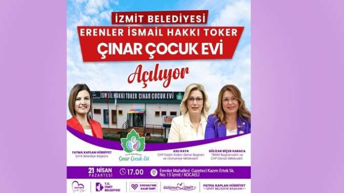 İzmit’te çocukların geleceğine bir çınar daha:ERENLER ÇINAR ÇOCUK EVİ AÇILIYOR!