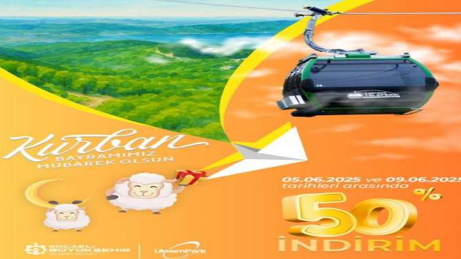 Kartepe Teleferik’te bayrama özel yüzde 50 indirim