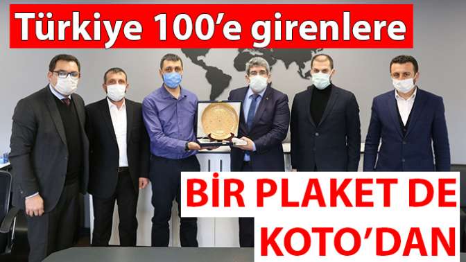 KOTOdan plaket!
