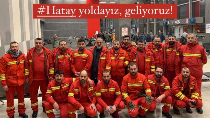 POLİSAN Holding kurtarma ekibiyle Hatayda