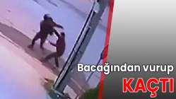 Bacağından vurup kaçtı