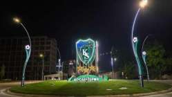 Büyükşehir’den şampiyonluğa yakışır Kocaelispor aydınlatması; Stat kavşağını Kocaelispor’un arması aydınlatıyor