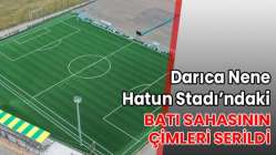 Darıca Nene Hatun Stadı’ndaki batı sahasının çimleri serildi
