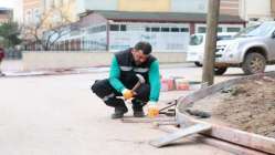 İbni Sina Mahallesi’nde yaya yolu yenileme ve aydınlatma çalışmaları