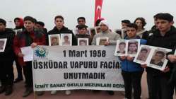 İzmit Belediyesi 1 Mart Üsküdar Vapuru Faciasında hayatını kaybedenleri andı