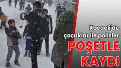 Kocaeli'de çocuklar ile polisler poşetle kaydı