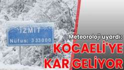 Meteoroloji uyardı: Kocaeli'ye kar geliyor