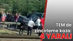 TEM'de zincirleme kaza: 4 yaralı