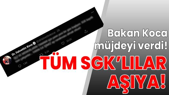 Yarın ilk işiniz aşı randevusu almak olsun