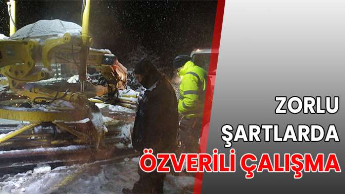 Zorlu şartlar gölcük belediyesi ekiplerini durdurmuyor