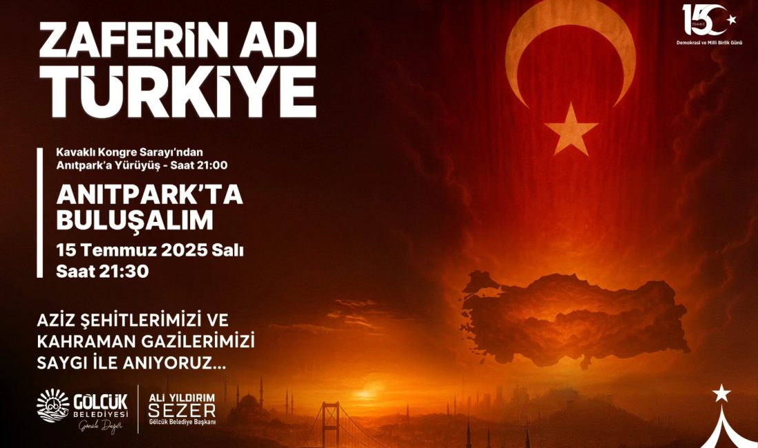 Gölcük’te 15 Temmuz hain darbe girişiminin 9. yıldönümünde düzenlenecek programda,
