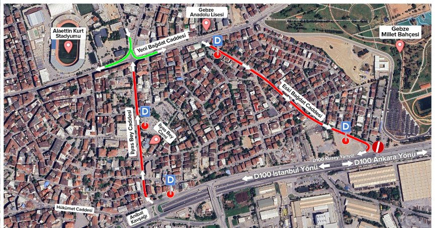 Büyükşehir Belediyesi, Gebze İlyasbey ve Eski Bağdat Caddelerinde yeni trafik