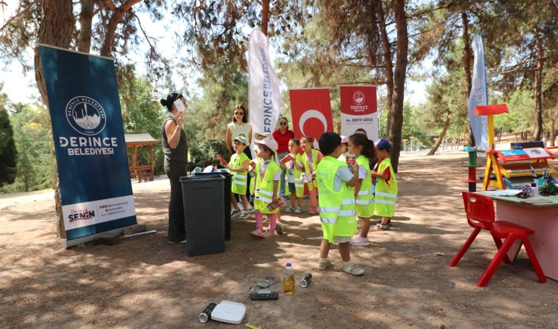 Derince Belediyesi’nin düzenlediği ‘Minik Eller ile Çevre Şenliği’ etkinliğinde minik