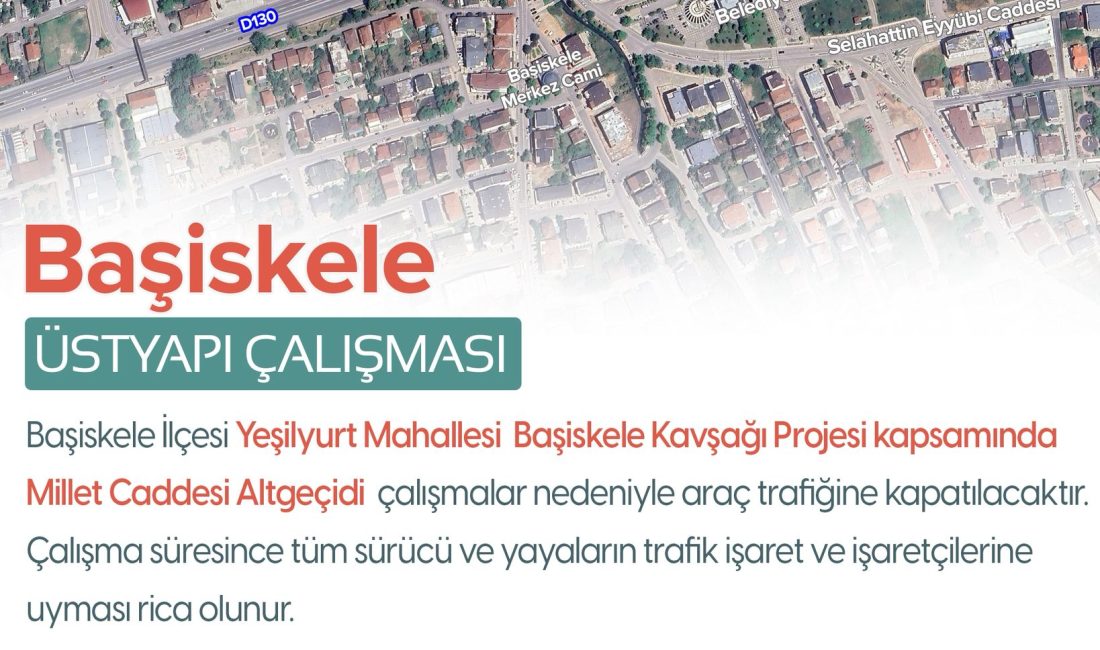 Büyükşehir Belediyesi’nin “Başiskele Kavşağı Koridor Projesi” kapsamında Başislele ilçesi Yeşilyurt