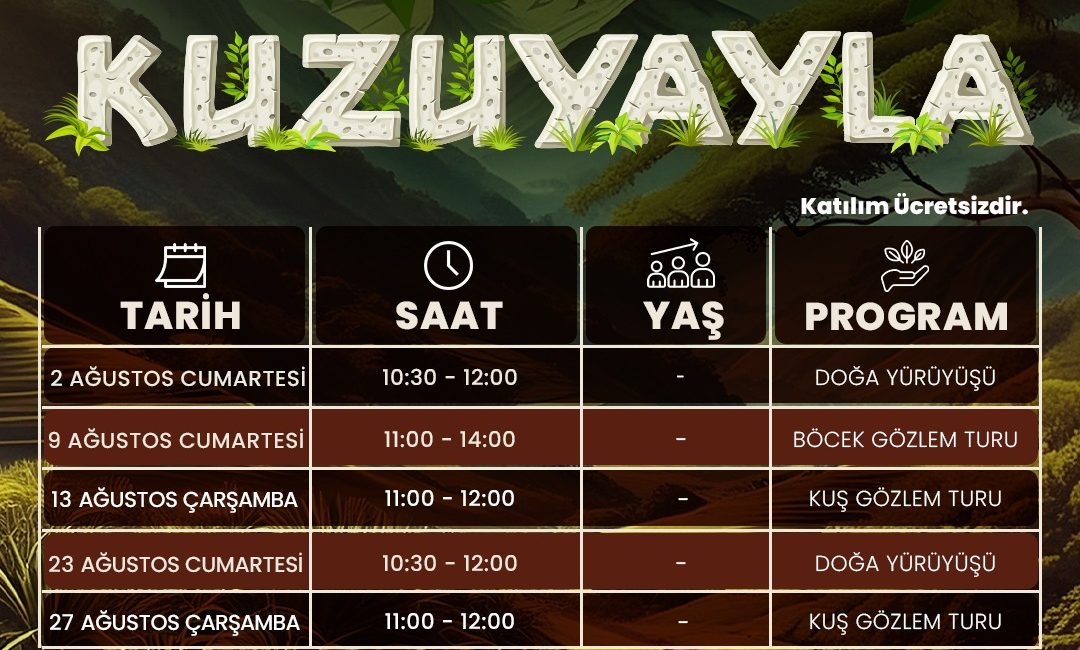 Büyükşehir Belediyesi, Ağustos ayında doğa ile iç içe vakit geçirmek