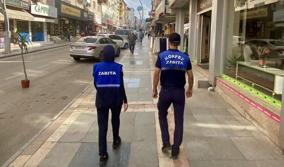 Körfez Belediyesi Zabıta Müdürlüğü ekipleri, yaya güvenliğini sağlamak ve kent