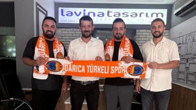Bölgesel Amatör Lig ekiplerinden Darıca Türkelispor’un forma kol sponsoru Lavina