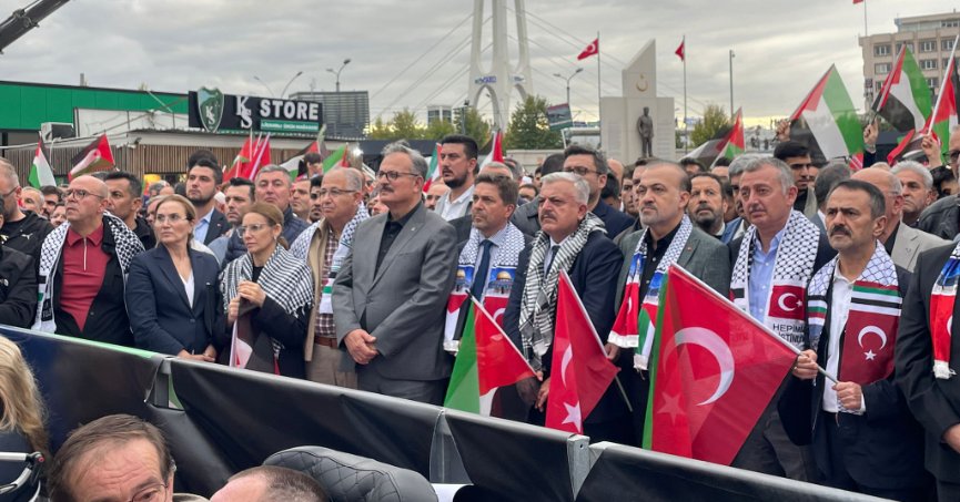 Kocaeli, Filistin’e destek için tek yürek oldu. “Sumud Filosu” yürüyüşü