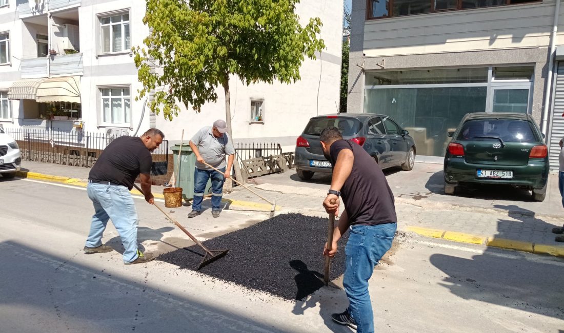Körfez Belediyesi, ilçe genelinde zamanla deforme olan yollara hızlı şekilde