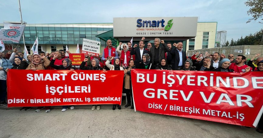 Gebze’de faaliyet gösteren Smart Solar fabrikasında, işveren ile Birleşik Metal-İş