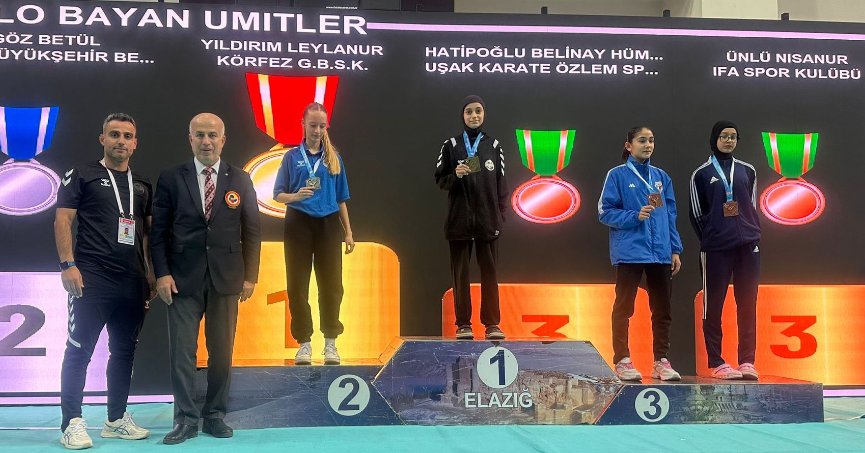 Elazığ’da Türkiye şampiyonu ve beşinciliği alan Körfezli genç karatecilerimiz Milli