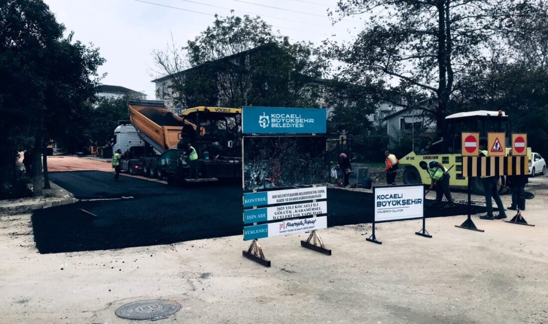 Kocaeli Büyükşehir Belediyesi, Gölcük ilçesi Çiftlik Mahallesi’nde altyapı çalışmaları sonrasında
