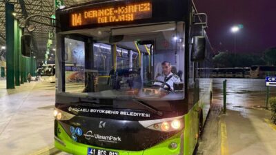 Kocaeli Büyükşehir Belediyesi'nin devrim niteliğindeki kesintisiz ulaşımında ilk gece seferleri