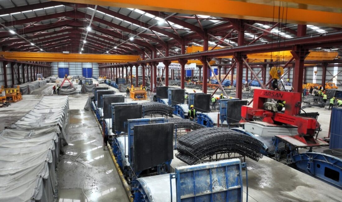 Körfezray Metro Projesi kapsamında çalışmalarını sürdüren Segment Fabrikası, bugüne kadar