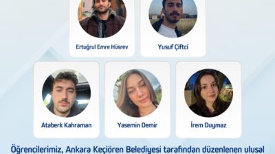 GTÜ Mimarlık Fakültesi öğrencilerimiz, Keçiören Belediyesi tarafından düzenlenen ulusal tasarım