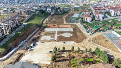 Başiskele Belediyesi’nin vizyon projelerinden Yeşilyurt Millet Bahçesi’nde estetik dokunuşlar ve