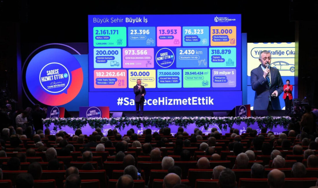 Kocaeli Büyükşehir Belediye Başkanı Tahir Büyükakın, “Sadece Hizmet Ettik” sunumunda