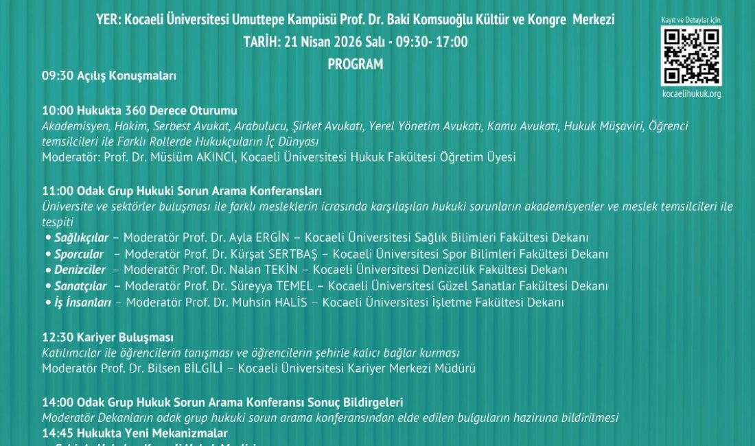 Kocaeli Üniversitesi Hukuk Fakültesi ev sahipliğinde, Kocaeli Barosu ve Kocaeli