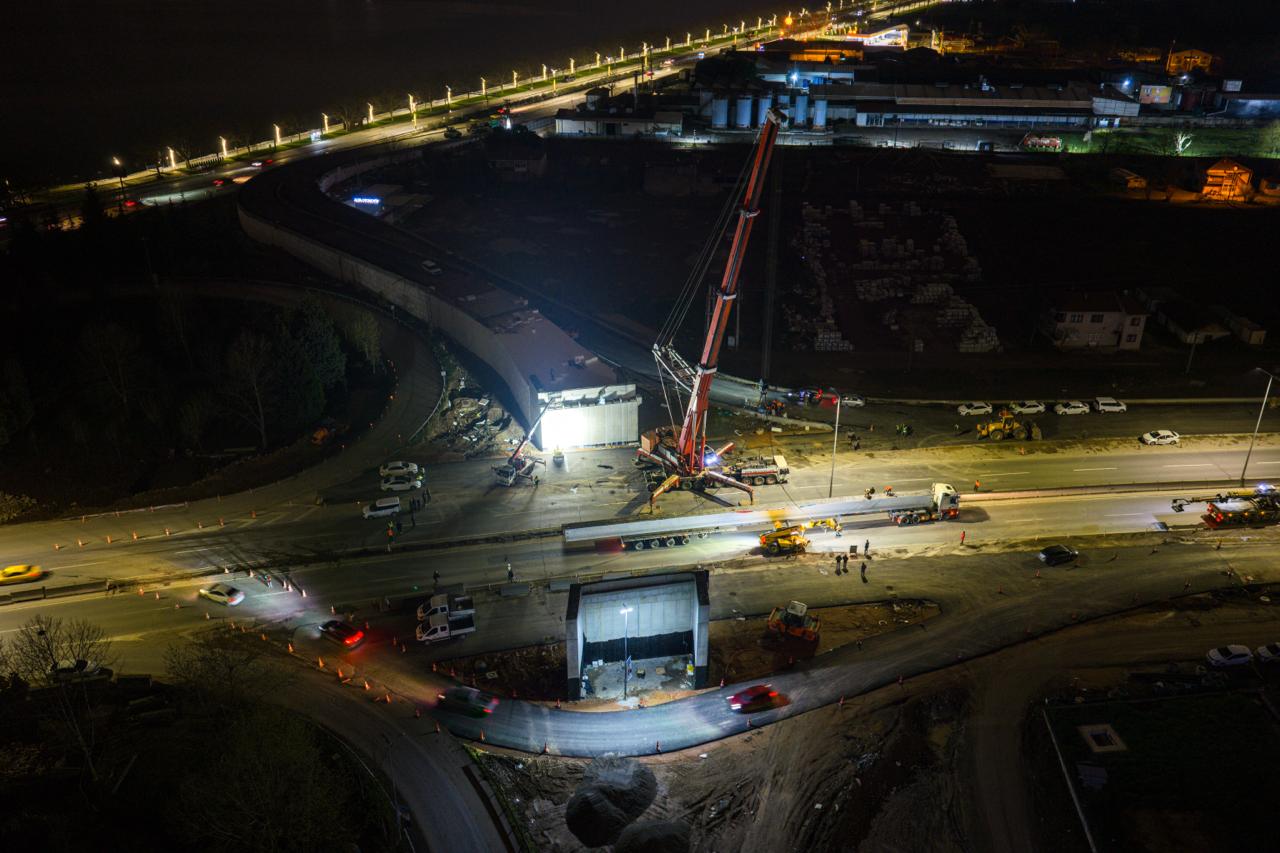 Kocaeli Büyükşehir Belediyesi tarafından yapılan Başiskele Kavşağı Koridor Projesi kapsamında