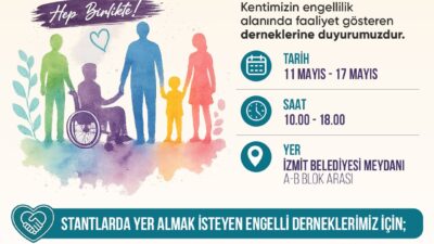 İzmit Belediyesi, Engelliler Haftası kapsamında düzenleyeceği etkinlikte engelli derneklerini Belediye