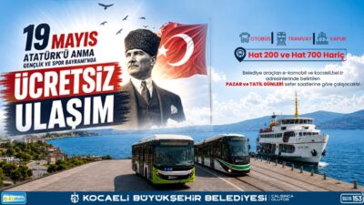 Kocaeli Büyükşehir Belediyesi, vatandaşların 19 Mayıs Atatürk’ü Anma, Gençlik ve