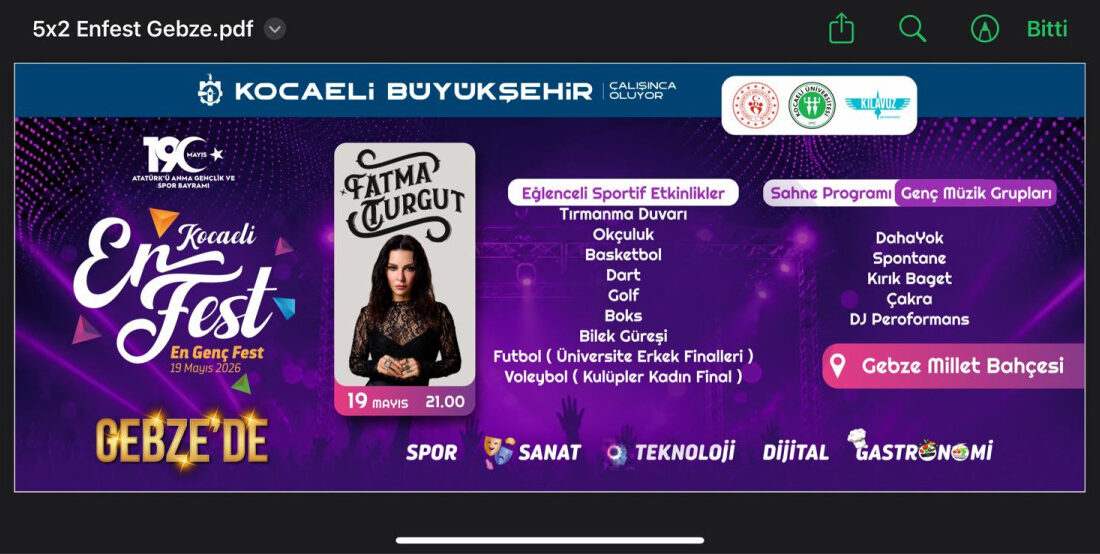Kocaeli Büyükşehir Belediyesi, 19 Mayıs Atatürk’ü Anma, Gençlik ve Spor