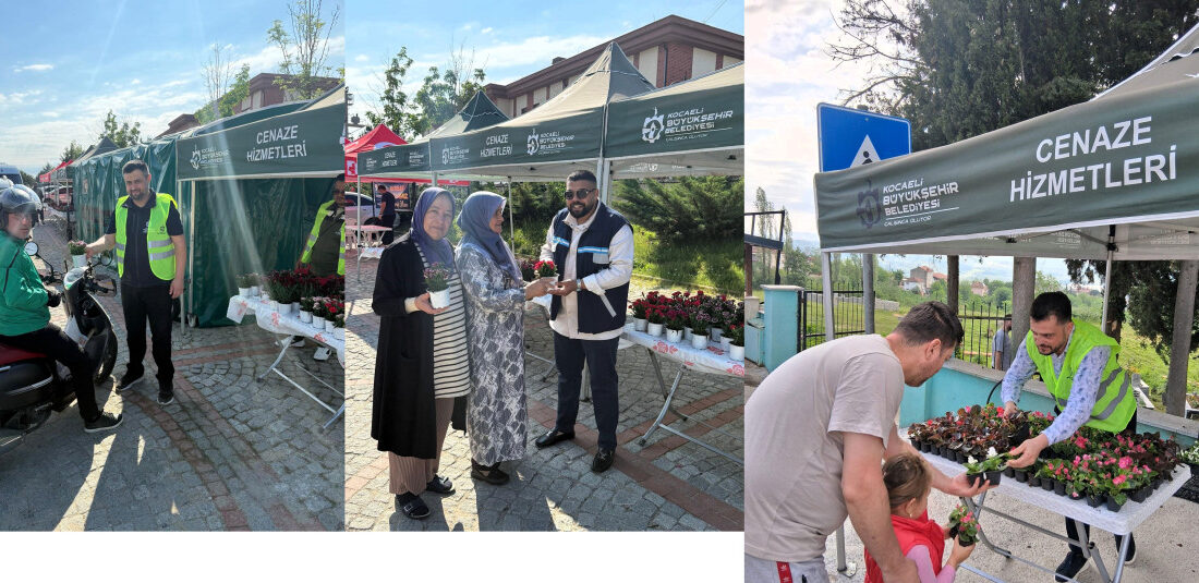 Büyükşehir Belediyesi ekipleri, Kurban Bayramı öncesinde kabir ziyaretine gelen vatandaşları