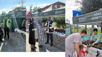 Büyükşehir Belediyesi ekipleri, Kurban Bayramı öncesinde kabir ziyaretine gelen vatandaşları