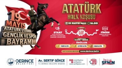 Derince Belediyesi’nin düzenleyeceği etkinliklerle kutlanacak 19 Mayıs Atatürk'ü Anma Gençlik