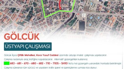 Kocaeli Büyükşehir Belediyesi tarafından Gölcük Çiftlik Mahallesi Koca Yusuf Caddesi’nde