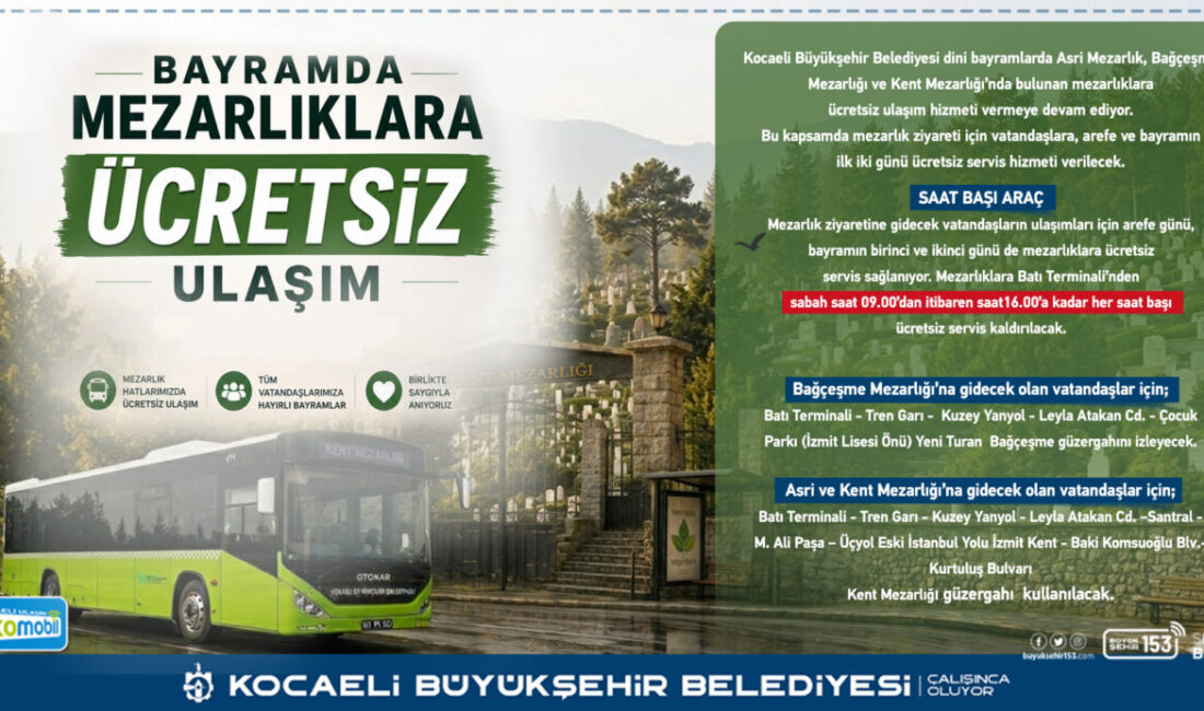 Kocaeli Büyükşehir Belediyesi, Kurban Bayramı öncesinde ve bayram süresince vatandaşların