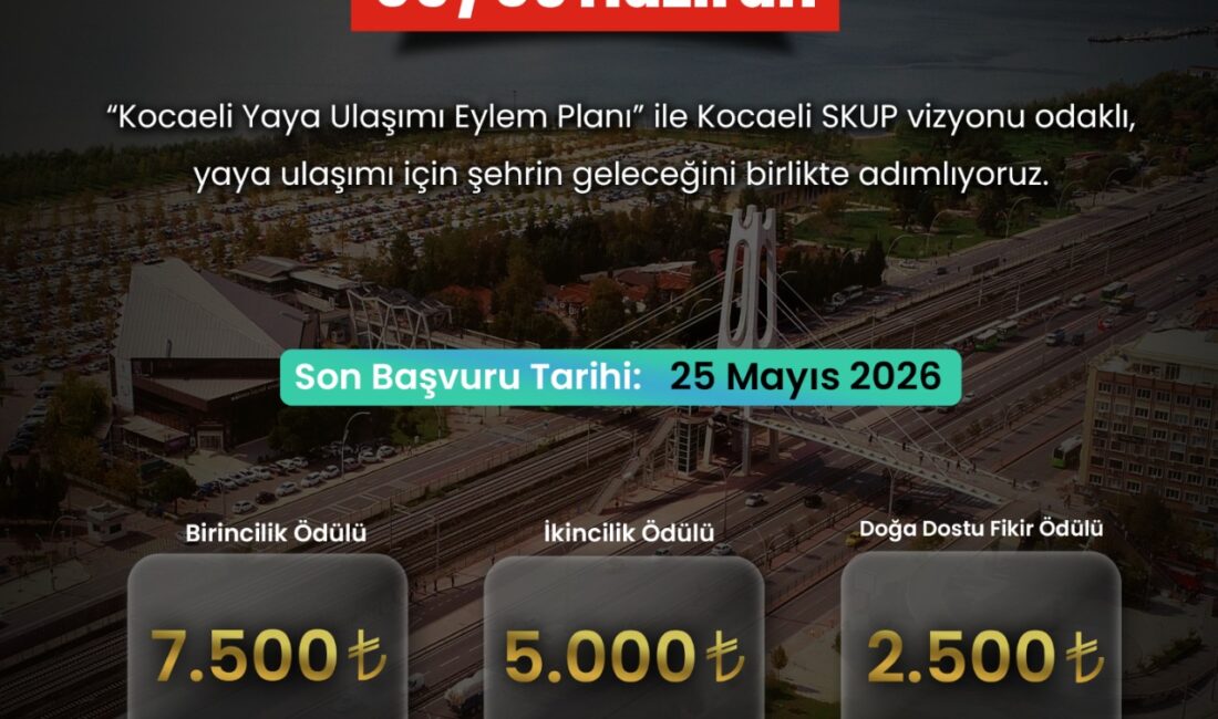 Kocaeli Büyükşehir Belediyesi, “Kocaeli Yaya Ulaşımı Eylem Planı” kapsamında yürümeyi
